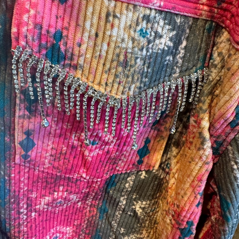 Savanna Jane Multicolor Button Down Jacket with Pockets - Size Large - Picture 3 of 11